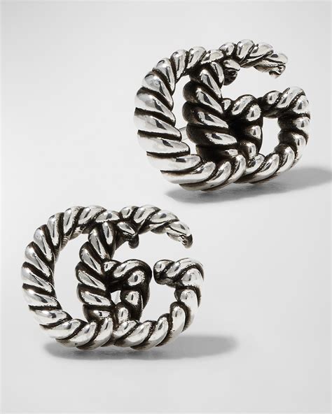 gucci earrings marmont|gucci gg earrings silver.